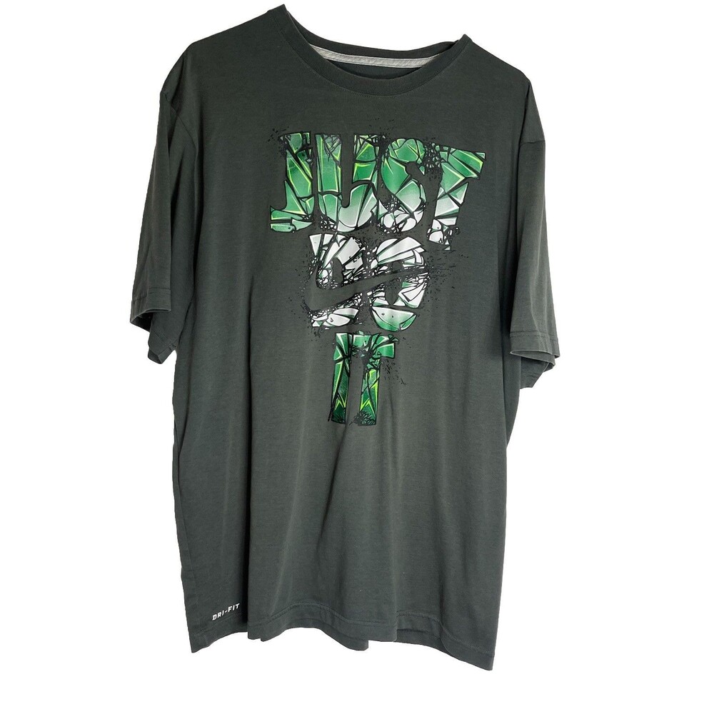 Nike Just Do It Smash Break Shatter T-Shirt, Black Men's Xxl Dry Fit